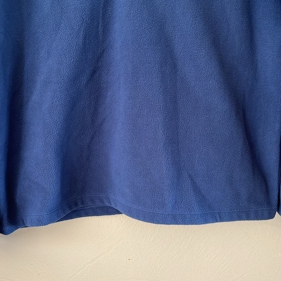 Lands End Micro Fleece Pullover Size M 10–12 Button in Front Crew Neck Buttons - Picture 3 of 13